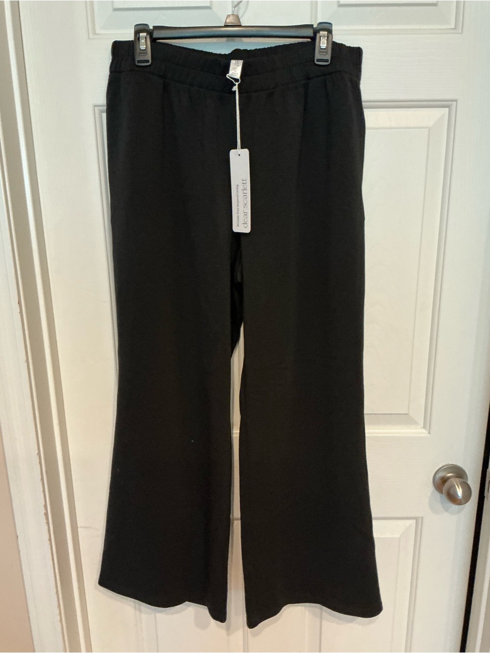 Women’s Black Wide-Leg Track Pants - Unbranded